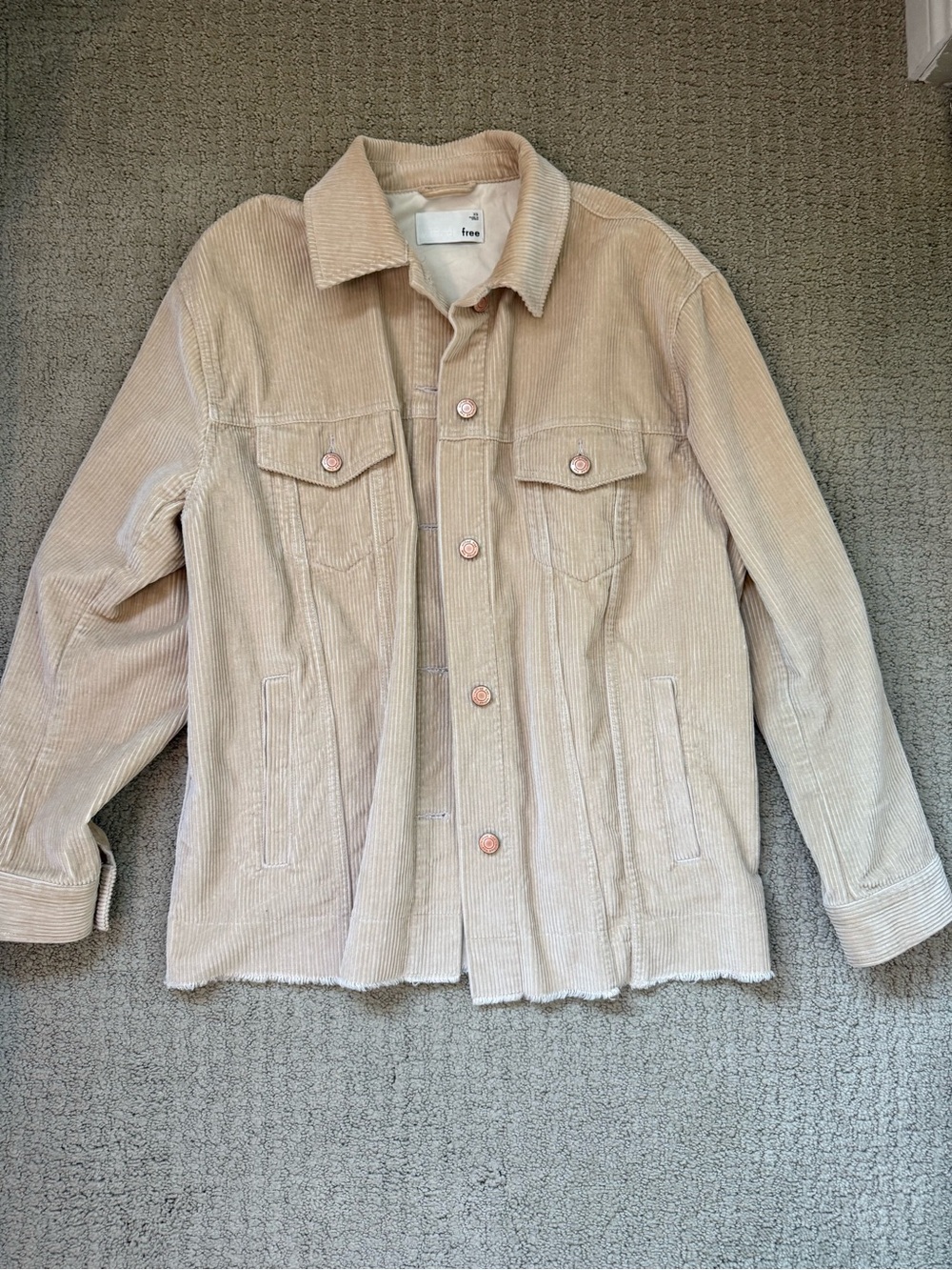 Wilfred Free Light Beige Corduroy Shirt Jacket